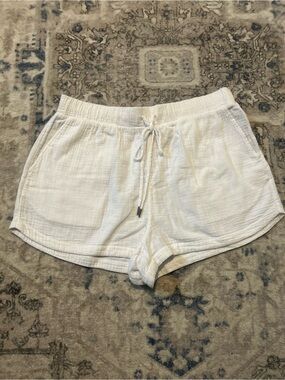 Calla White Drawstring Women’s Lounge Shorts
